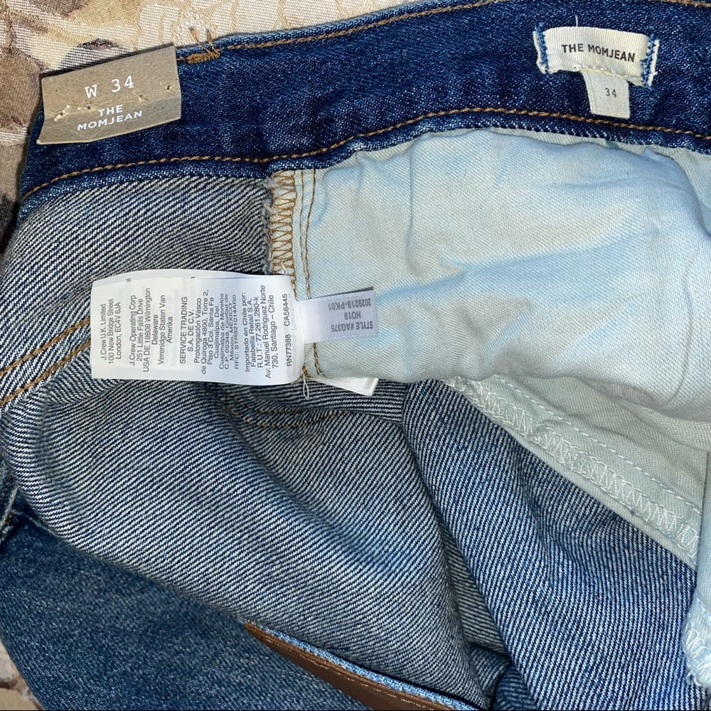 NWT Madewell Mom Jean High rise straight Denim Jeans 34 Downey Wash AG375 - Picture 15 of 16